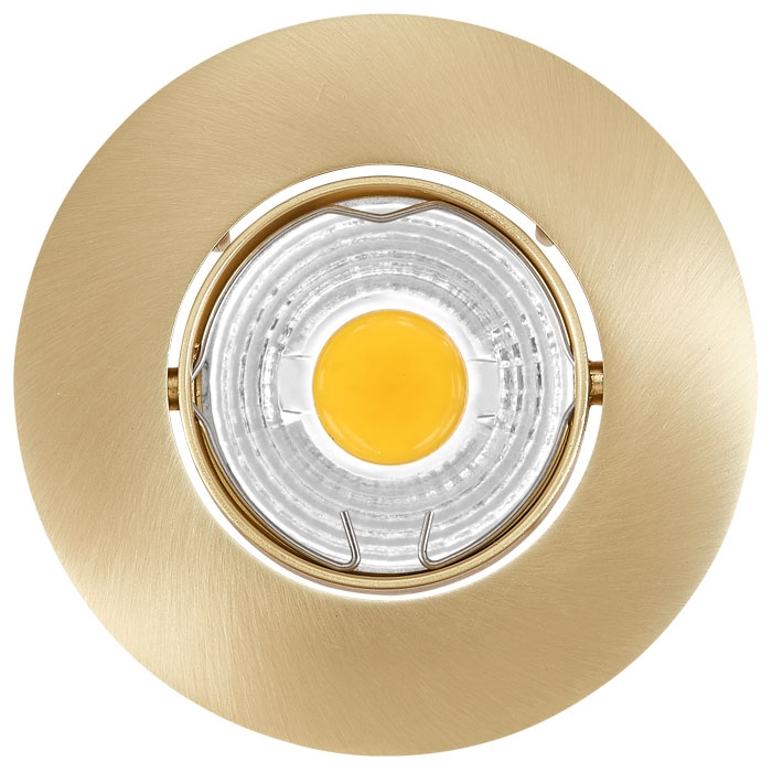 שקוע עגול MR16 מתכוונן פליז כולל נורה