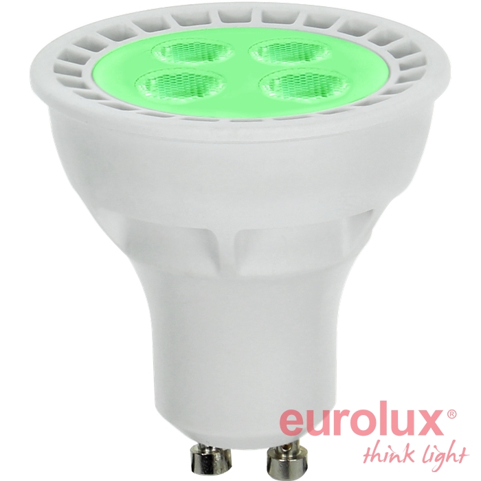 דיקרויקה 4 לדים 1 וואט אור ירוק חיבור GU10