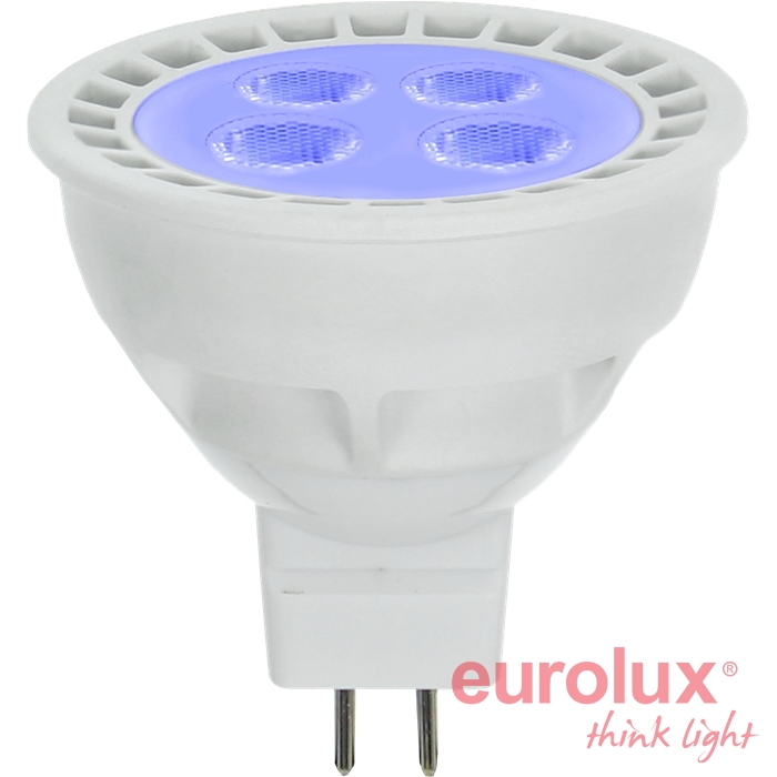 דיקרויקה 4 לדים 1 וואט כחול חיבור GU5.3