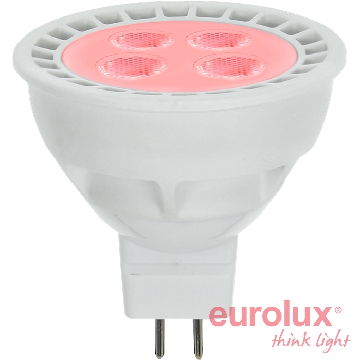 דיקרויקה 4 לדים 1 וואט אדום חיבור GU5.3